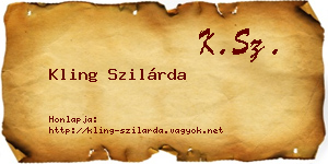 Kling Szilárda névjegykártya